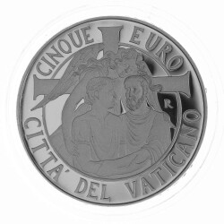 5 Euro Gedenkmünze Vatikan 2014 Silber PP - 47....