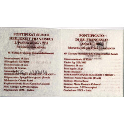 10 Euro Gedenkmünze Vatikan 2014 Silber PP - 48. Welttag der Sozialen Kommunikationsmittel