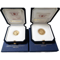 20 + 50 Euro Gold Gedenkmünzen-Set Vatikan 2014 -...