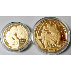 20 + 50 Euro Gold Gedenkmünzen-Set Vatikan 2014 -...