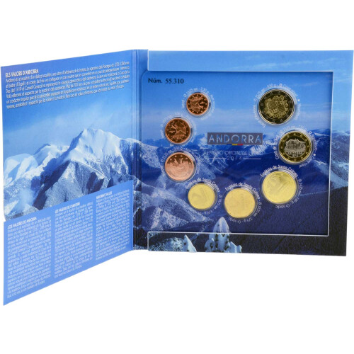 Offizieller Euro Kursmünzensatz Andorra 2014 Stempelglanz...