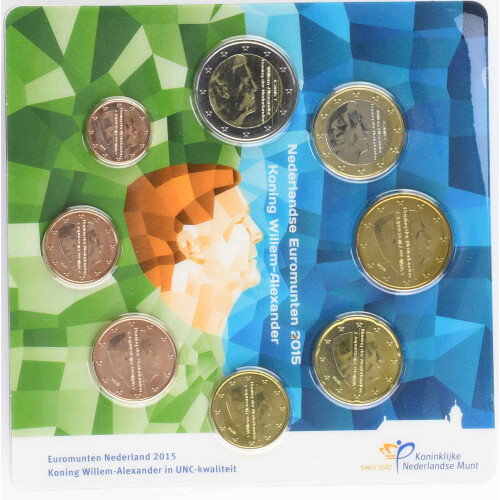 KMS Niederlande 2015 1 cent - 2 Euro bankfrisch im Blister