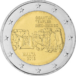 2 Euro Gedenkm&uuml;nze Malta 2016 bfr. - Ggantija...