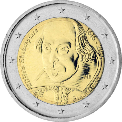 2 Euro Gedenkmünze San Marino 2016 st - Shakespeare - im...