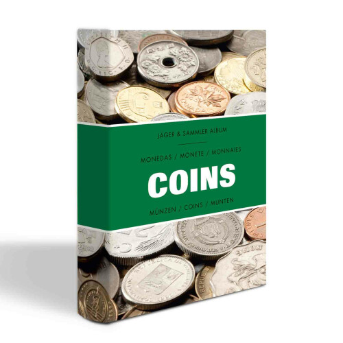 Münzen-Taschenalbum COINS mit 8 Münzblättern für je 6 Münzen, laminiert