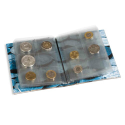 Münzen-Taschenalbum COINS mit 8 Münzblättern für je 6 Münzen, laminiert