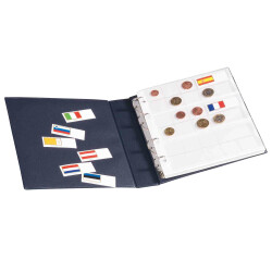 Münzalbum NUMIS, für Euro-Münzen, inkl. Schutzkassette, blau