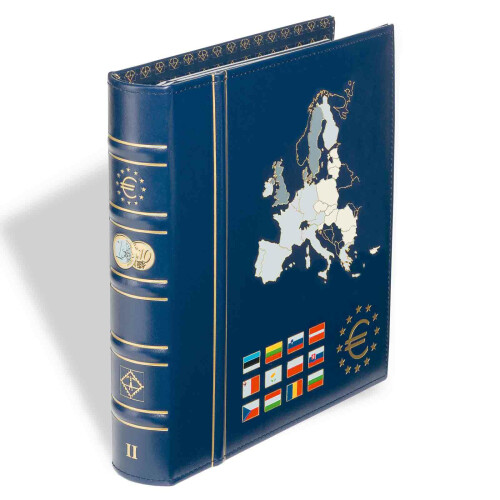 OPTIMA Ringbinder "Euro" Classic-Design, farb. Rücken- und Deckelprägung,inkl.Schutzkass.