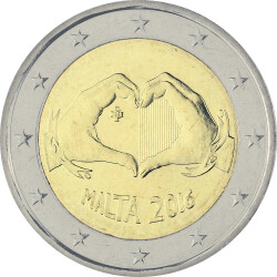 2 Euro Gedenkm&uuml;nze Malta 2016 bfr. - Liebe