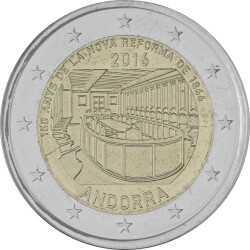 2 Euro Gedenkmünze Andorra 2016 st - 150 Jahre Reform von 1866 - im Blister