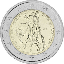 2 Euro Gedenkmünze Vatikan 2016 st - Barmherzigkeit - im Blister