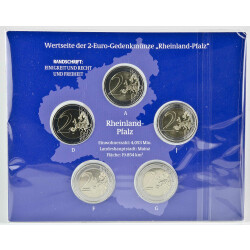 5 x 2 Euro Gedenkmünze Deutschland 2017 st - Porta...