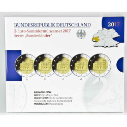 5 x 2 Euro Gedenkmünze Deutschland 2017 PP - Porta...