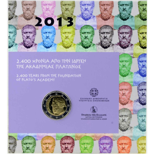 2 Euro Gedenkmünze Griechenland 2013 st - Platon Akademie - im Blister