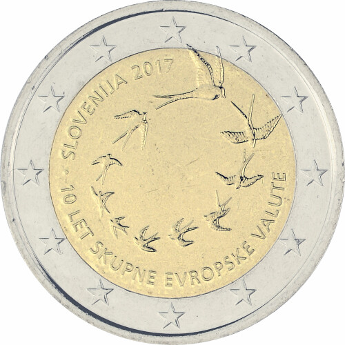 2 Euro Gedenkmünze Slowenien 2017 bfr. - 10 Jahre Euroeinführung