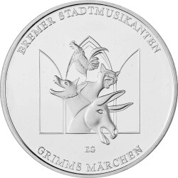 20 Euro Deutschland 2017 Silber bfr. - Bremer Stadtmusikanten (Serie: Grimms Märchen)