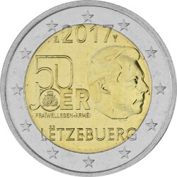 2 Euro Gedenkm&uuml;nze Luxemburg 2017 bfr. - 50...