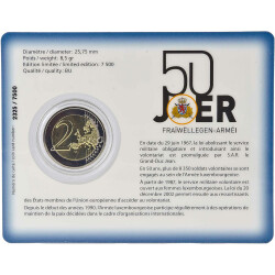 2 Euro Gedenkmünze Luxemburg 2017 st - 50 Jahre Freiwillige Armee - in CoinCard
