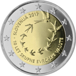 2 Euro Gedenkmünze Slowenien 2017 PP - 10 Jahre...