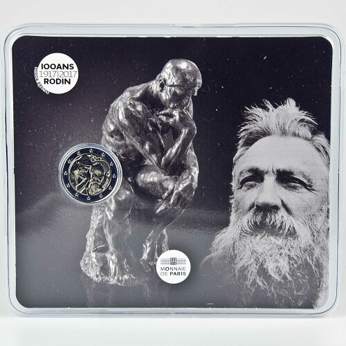 2 Euro Gedenkmünze Frankreich 2017 st - Auguste Rodin - im Blister