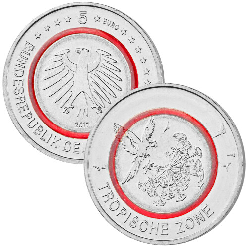 5 Euro Gedenkmünze Deutschland 2017 bfr. - Tropische Zone