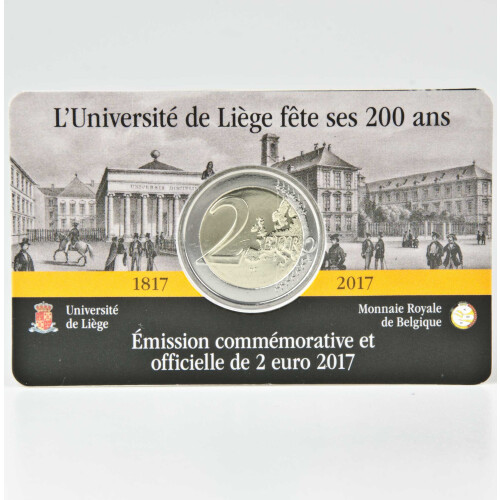 2 Euro Gedenkmünze Belgien 2017 st - Universität Lüttich...