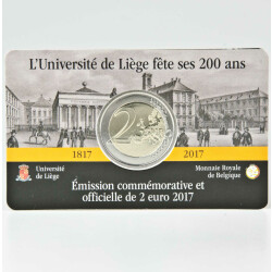 2 Euro Gedenkmünze Belgien 2017 st - Universität Lüttich - im Blister (flämische Variante)
