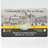 2 Euro Gedenkmünze Belgien 2017 st - Universität Lüttich - flämischer Blister (NL/ENG)
