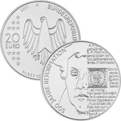 20 Euro Deutschland 2017 Silber bfr. - 500 Jahre Reformation