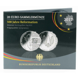 20 Euro Deutschland 2017 Silber PP - 500 Jahre Reformation