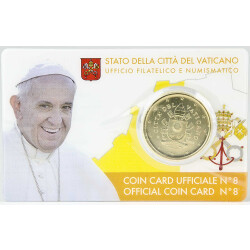 50 Cent Kursmünze Vatikan 2017 in CoinCard (Nr. 8)