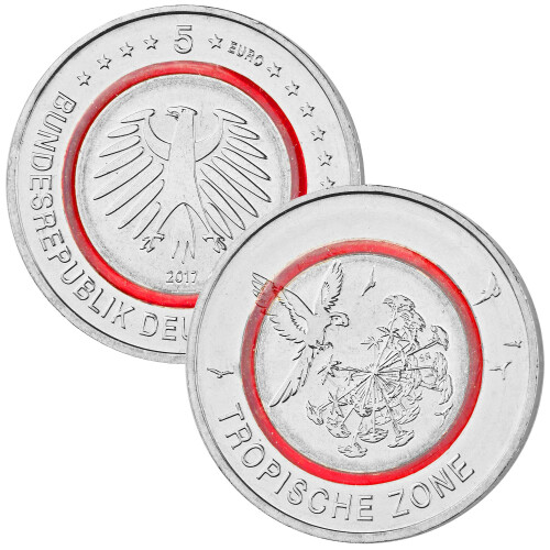 5 Euro Gedenkmünze Deutschland 2017 bfr. - Tropische Zone - D München