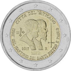 2 Euro Gedenkmünze Vatikan 2017 st - Petrus &...