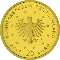 20 Euro Goldmünze "Pirol" - Deutschland 2017 - Serie: "Heimische Vögel" - A Berlin