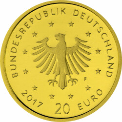 20 Euro Goldmünze "Pirol" - Deutschland 2017 - Serie: "Heimische Vögel" - F Stuttgart
