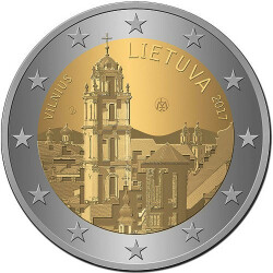 2 Euro Gedenkmünze Litauen 2017 bfr. - Vilnius