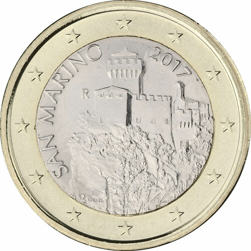 1 Euro Kursmünze San Marino 2017 bankfrisch - Neues Motiv: Zweiter Turm