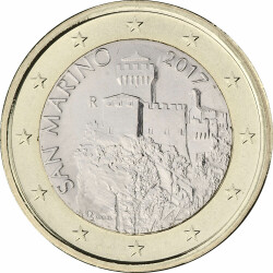 1 Euro Kursmünze San Marino 2017 bankfrisch - Neues...