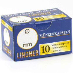 LINDNER 10er-Pack runde Münzkapseln 21mm