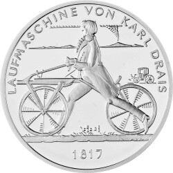 20 Euro Deutschland 2017 Silber bfr. - Laufmaschine Karl Drais 1817