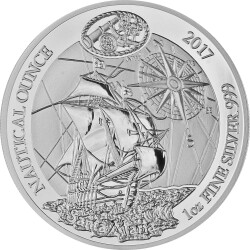 50 Francs Ruanda 2017 - 1 Unze Silber PP - Nautical...