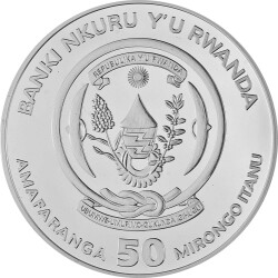 50 Francs Ruanda 2017 - 1 Unze Silber PP - Nautical Ounce: Santa Maria