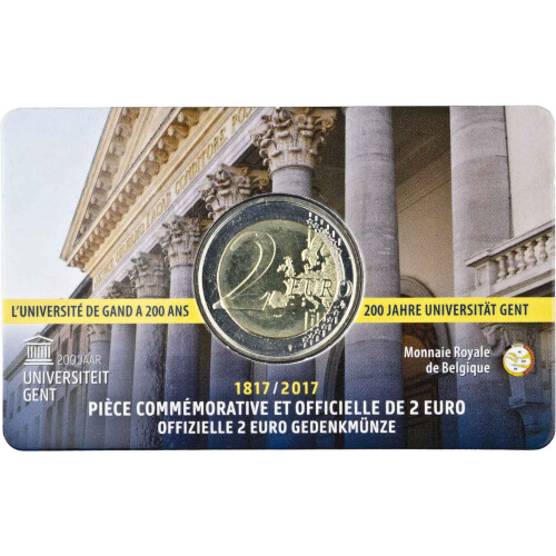 2 Euro Gedenkmünze Belgien 2017 st - Universität Gent -...
