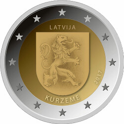 2 Euro Gedenkm&uuml;nze Lettland 2017 bfr. - Kurzeme