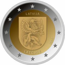 2 Euro Gedenkm&uuml;nze Lettland 2017 bfr. - Latgale