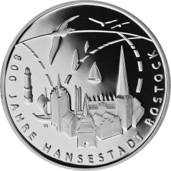 20 Euro Deutschland 2018 Silber PP - 800 Jahre Hansestadt Rostock
