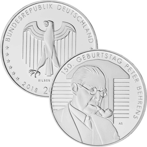 20 Euro Deutschland 2018 Silber bfr. - 150. Geburtstag Peter Behrens