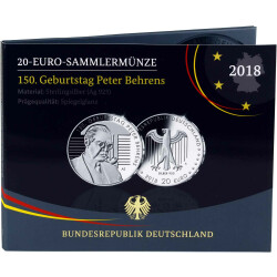 20 Euro Deutschland 2018 Silber PP - 150. Geburtstag Peter Behrens