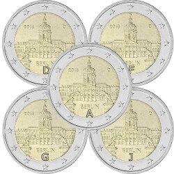 5 x 2 Euro Gedenkm&uuml;nze Deutschland 2018 bfr. -...