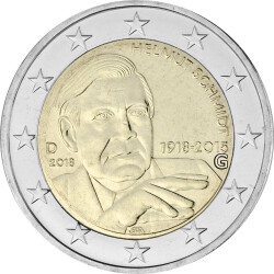 2 Euro Gedenkmünze Deutschland 2018 bfr. - Helmut...